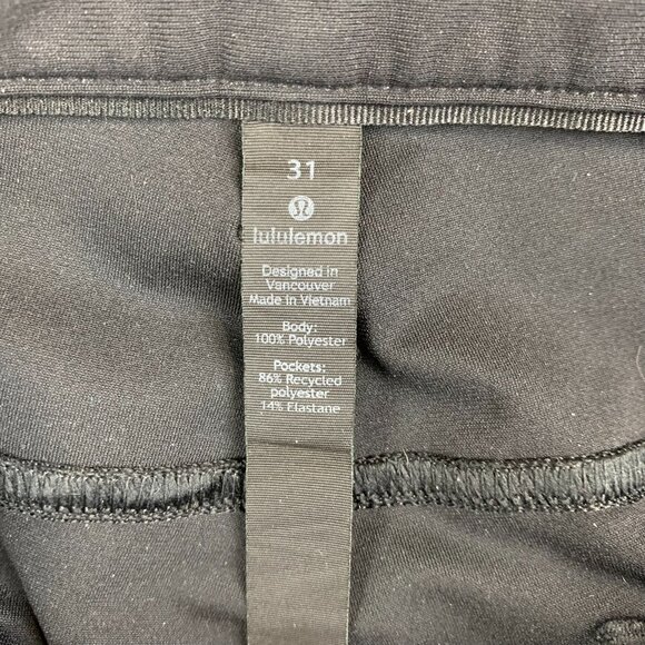 Lululemon Mens 31 Black Chino ABC Pant Slim Warpstreme Tapered Stretch 31x30 - Picture 6 of 11